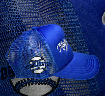 Blue Mobbligated Trucker Hats